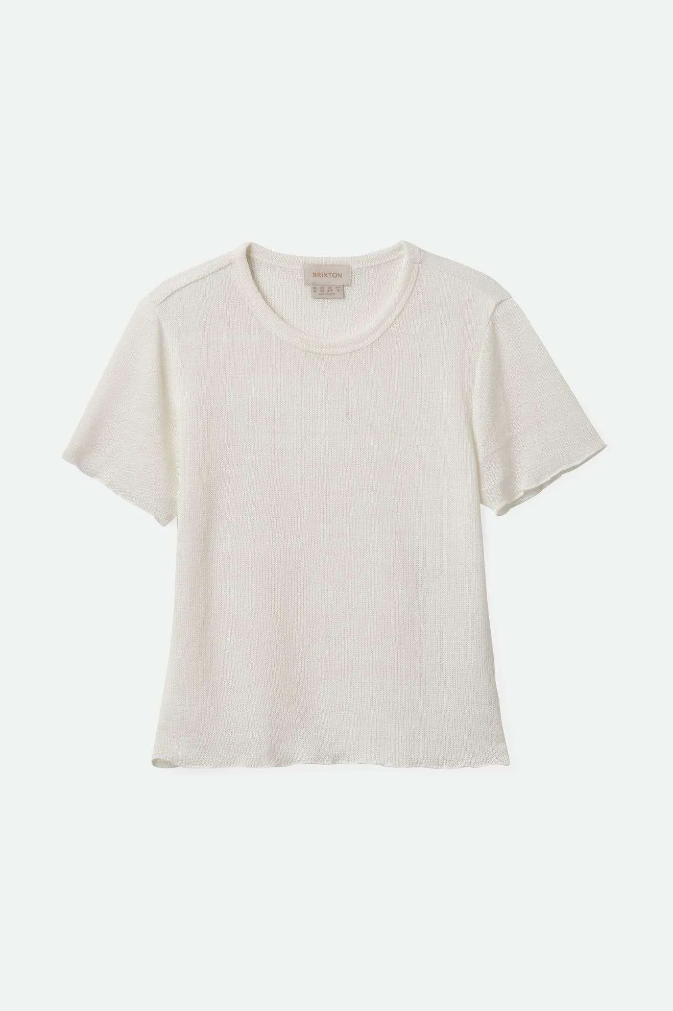 Sheer S/S Knit Top - Off White