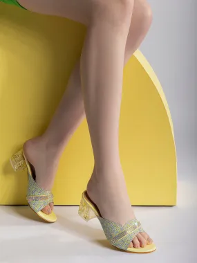 Shezone Yellow Women Heels