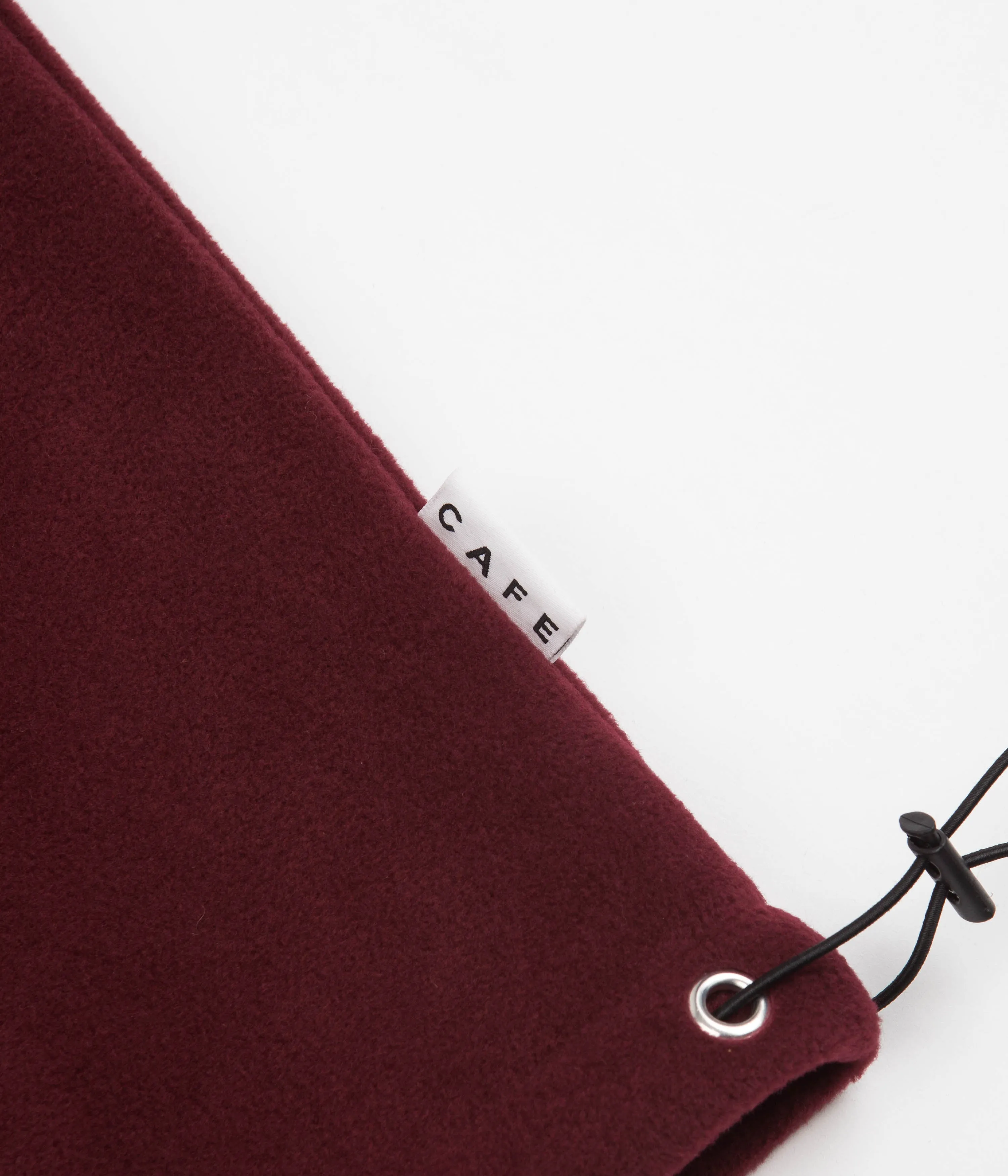 Skateboard Cafe Fleece Vest in Burgundy and Black