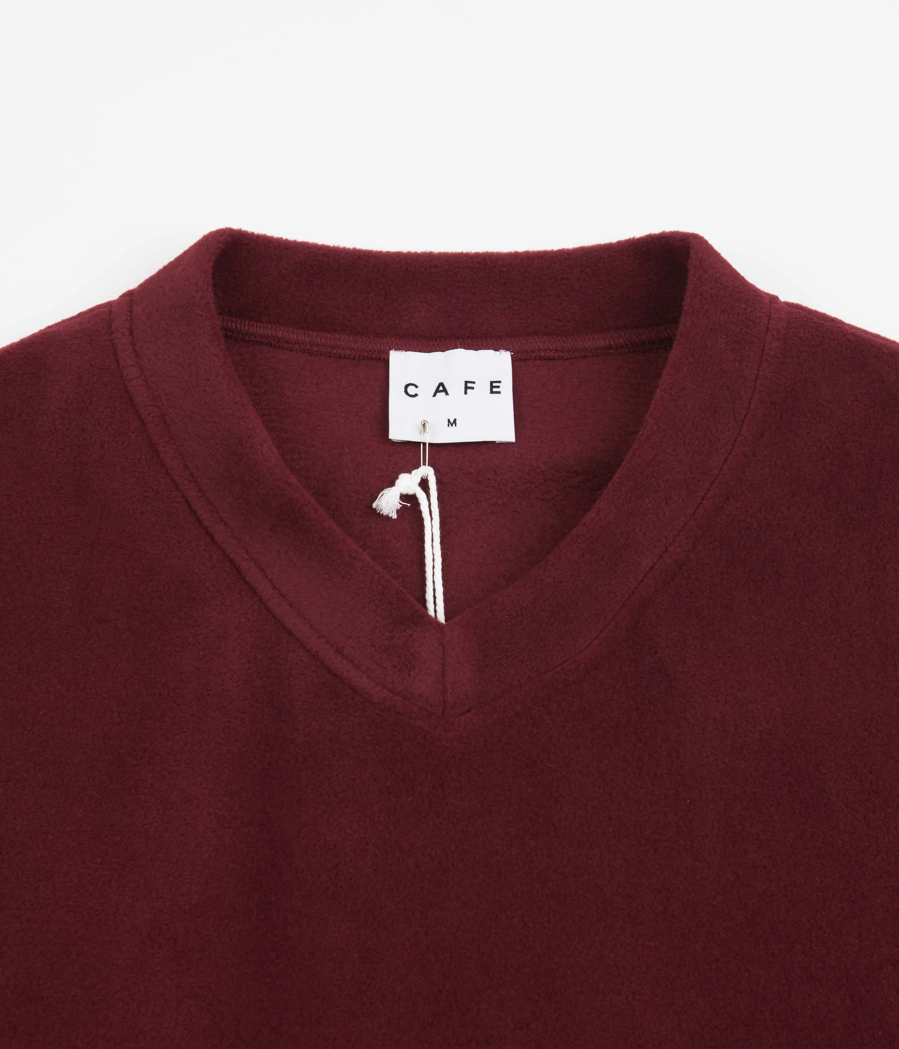 Skateboard Cafe Fleece Vest in Burgundy and Black