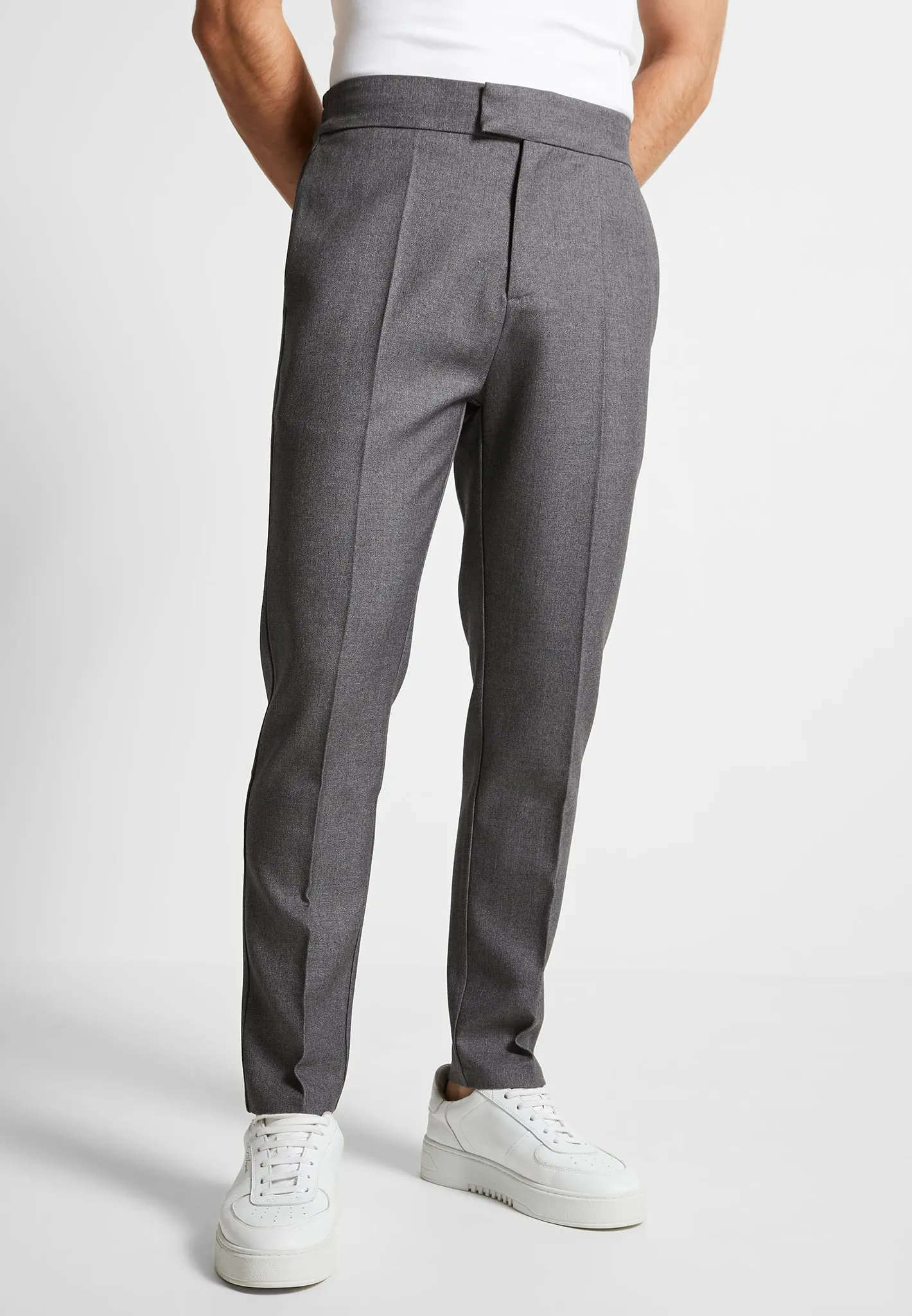 Slim Fit Tailored Trousers - Grey