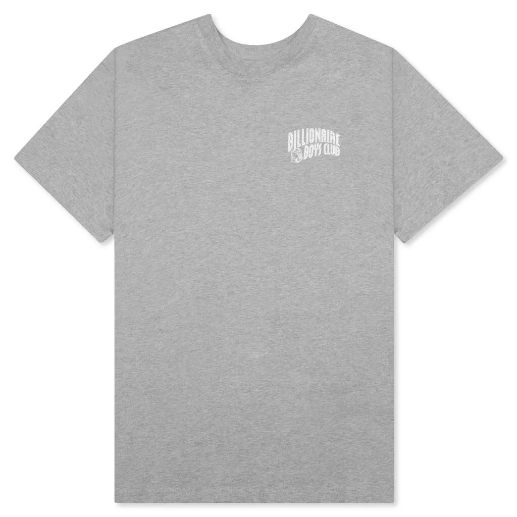 Small Arch Short Sleeve Knit in Heather Grey