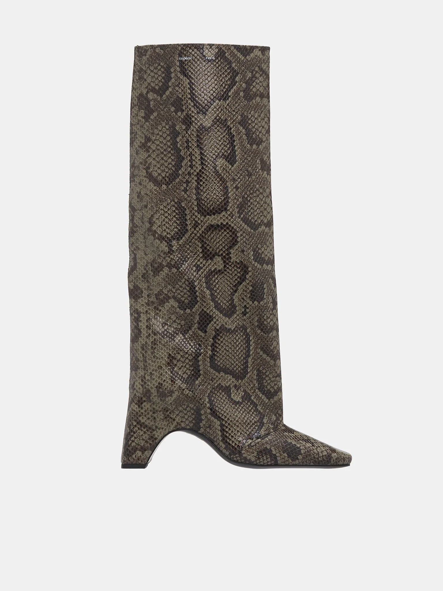 Snakeskin Wide Boots (COPSH03F6019-GREEN)