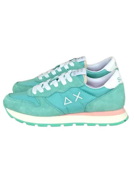 Green Aqua Fluo Women's Sneakers All Solid Nylon Z33201