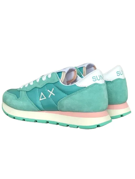 Green Aqua Fluo Women's Sneakers All Solid Nylon Z33201