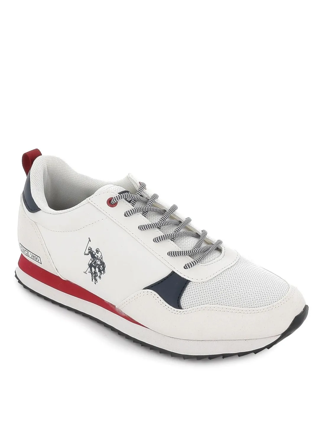 White lace-up men's sneakers by U.S. POLO ASSN.