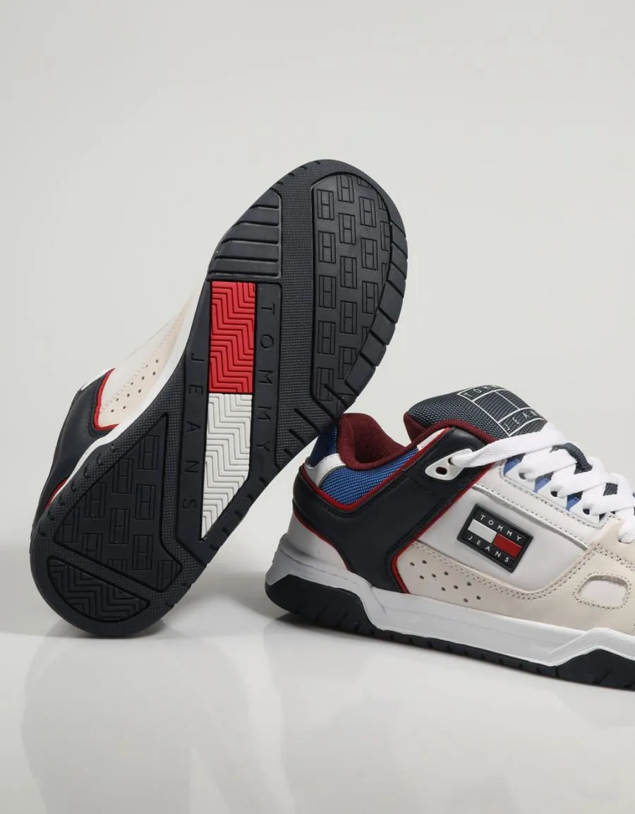 Tommy Hilfiger White Skate Sneaker - Tommy Jeans 79921