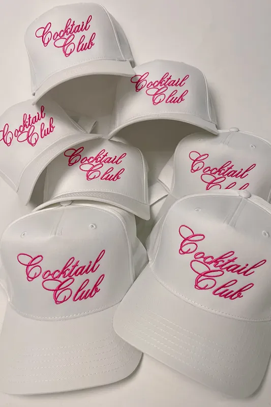 Social Statement: Cocktail Club Embroidered Hat