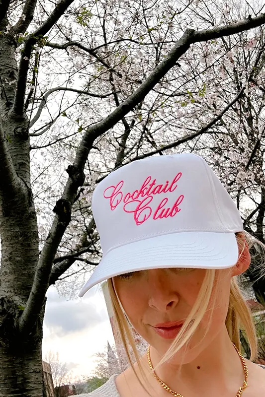 Social Statement: Cocktail Club Embroidered Hat