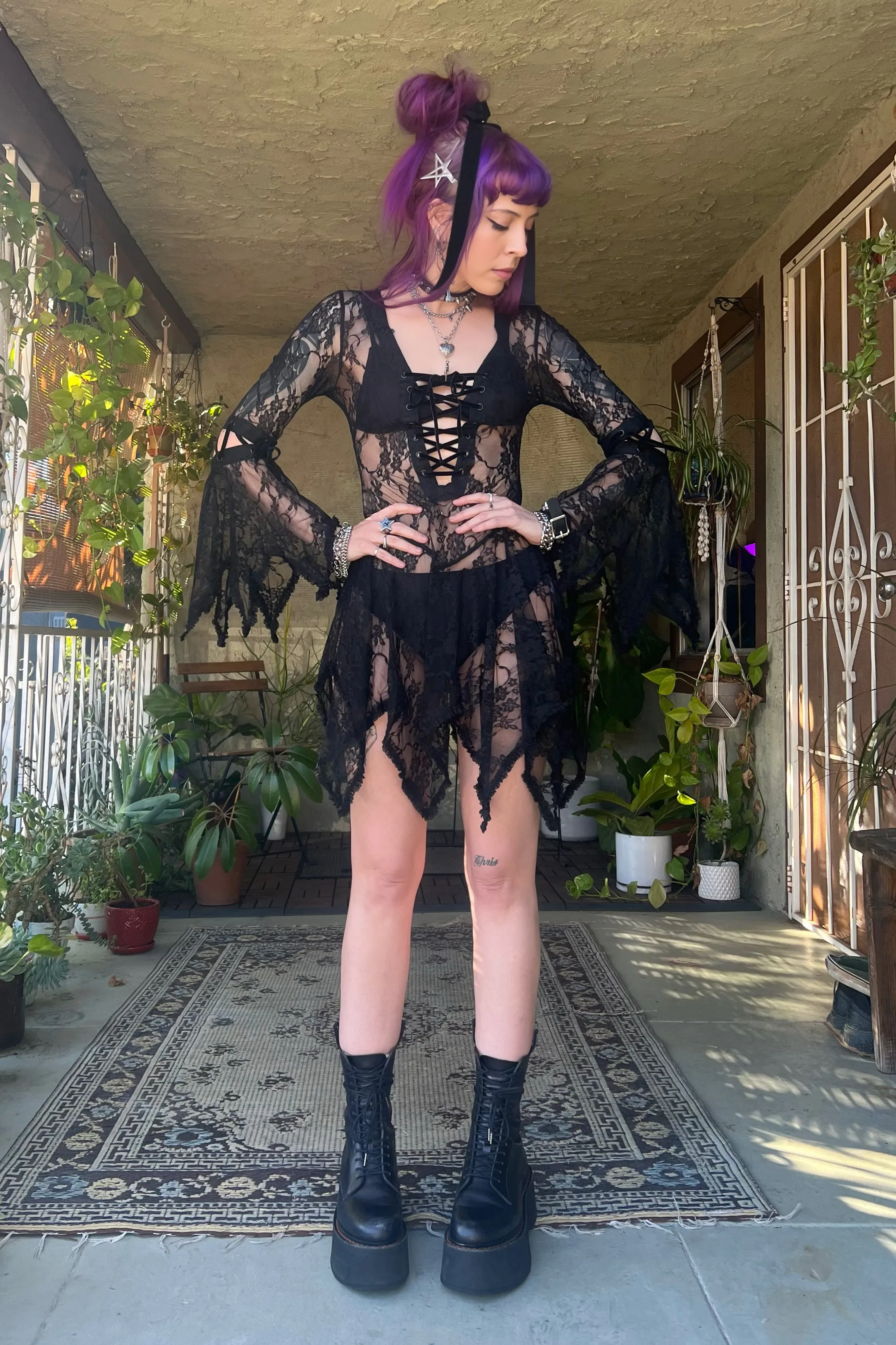 Sonja Black Lace Dress