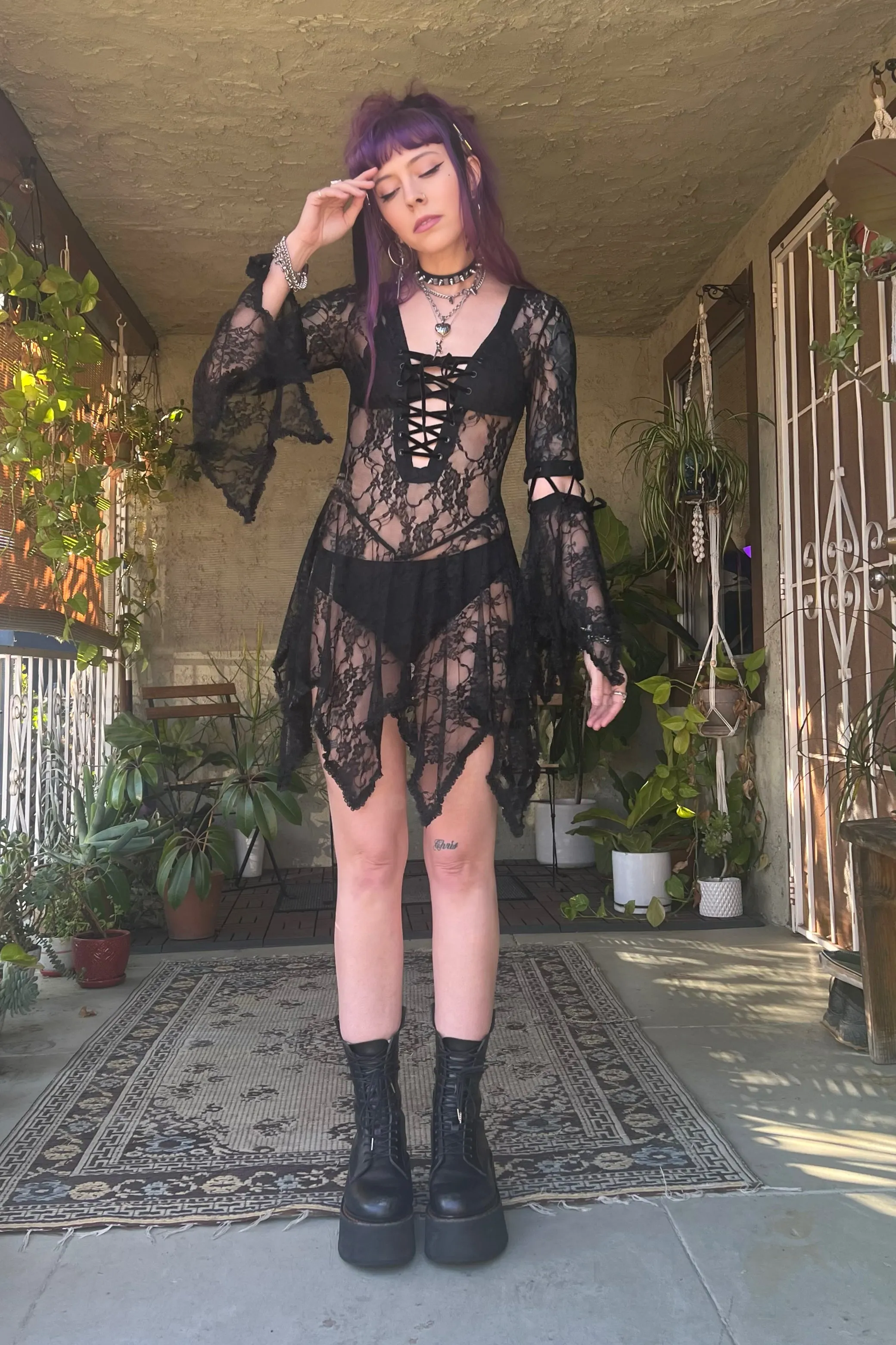 Sonja Black Lace Dress