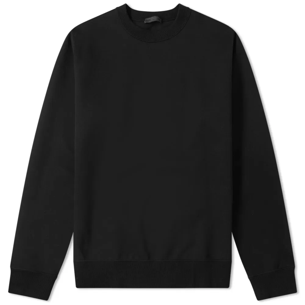 SOPHNET. Black Tech Knit Crew with Side Zip