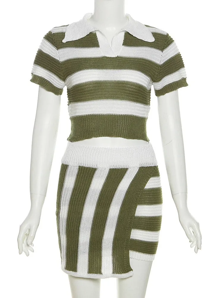 South Beach Striped Knit Co-ord