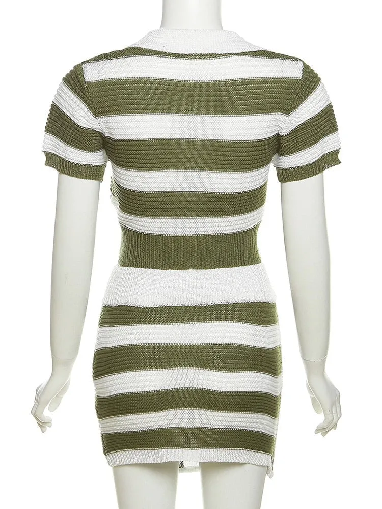 South Beach Striped Knit Co-ord