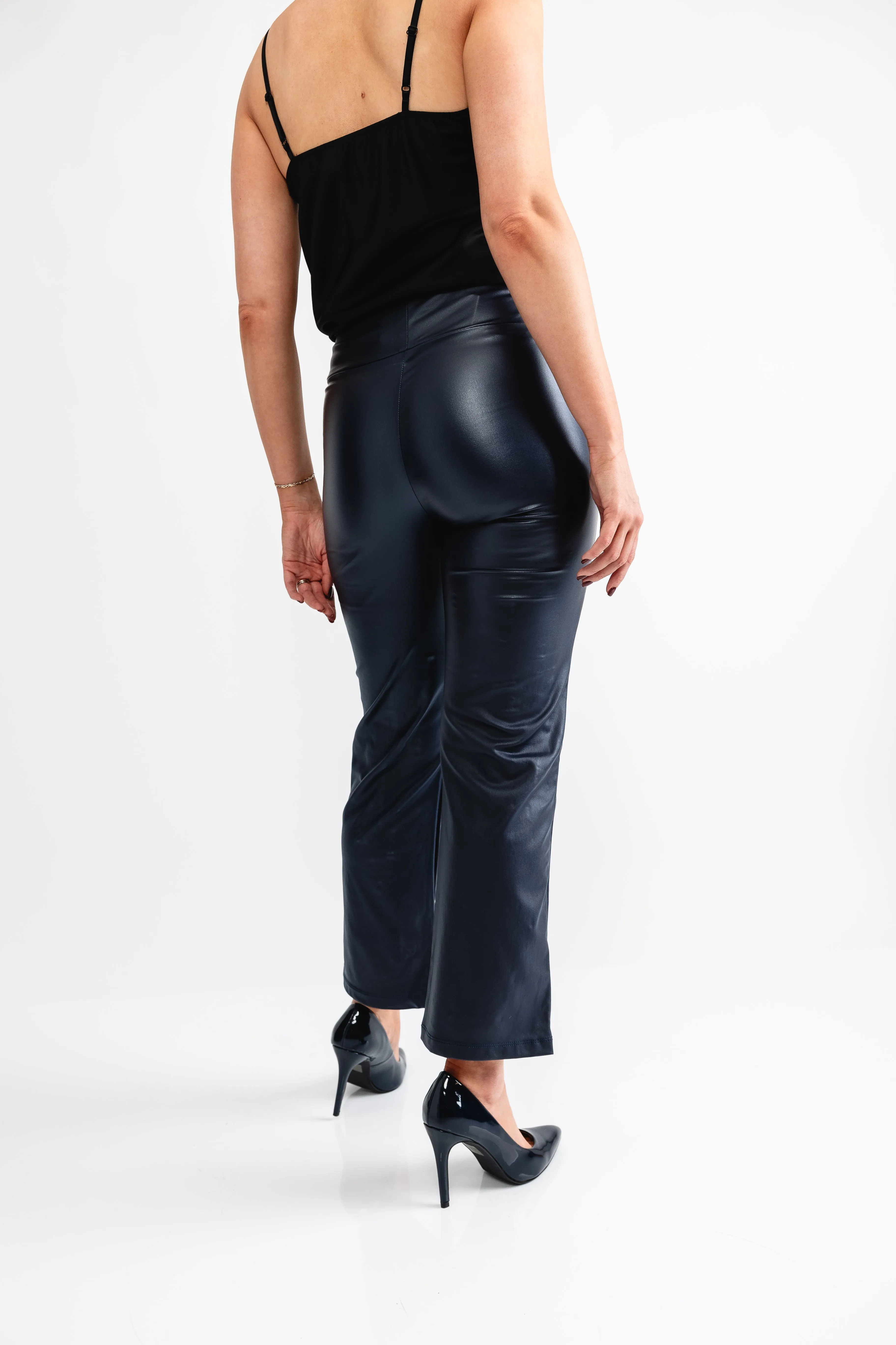 Soyaconcept High Waited Flared Trousers, Navy