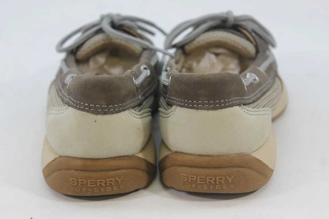 Sperry Koifish Boat Shoe Linen Oat Grey Women Size 6M