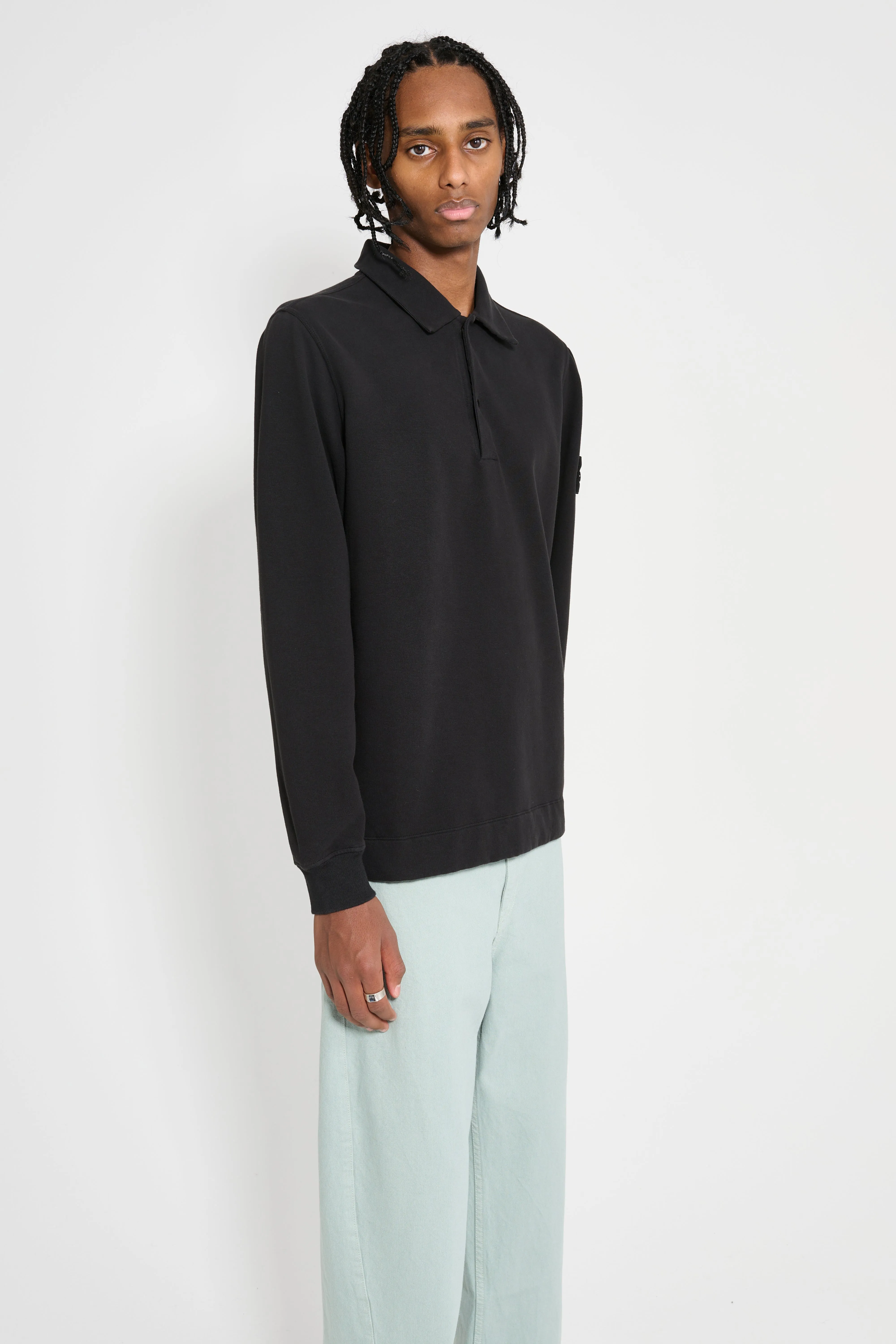 Stone Island Ghost Polo Sweatshirt Black