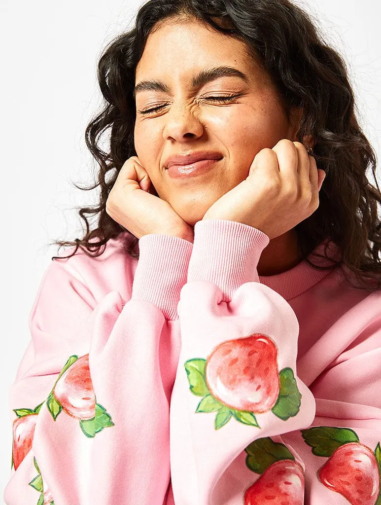 Strawberry Shortcake Sweatshirt in Pink