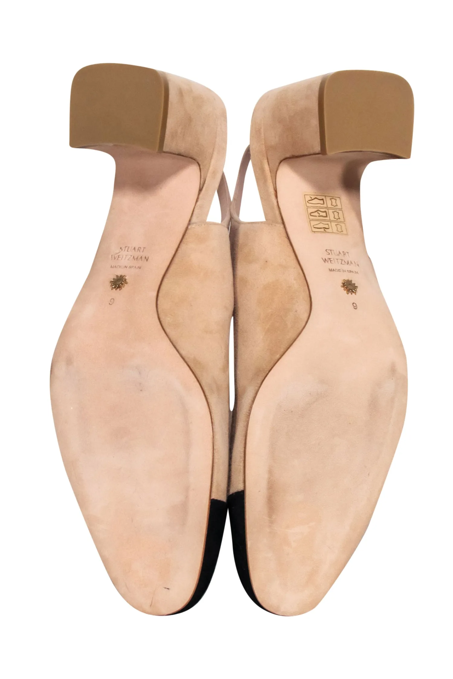 Stuart Weitzman - Beige Suede Sling Back Heels Sz 9