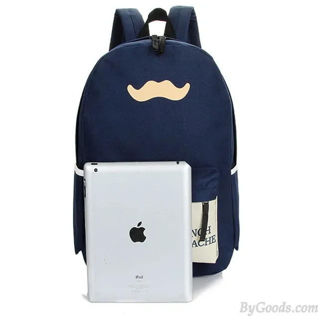 Summer Beard Pattern Travelling Bags School Backpacks 