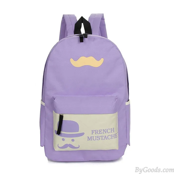 Summer Beard Pattern Travelling Bags School Backpacks 