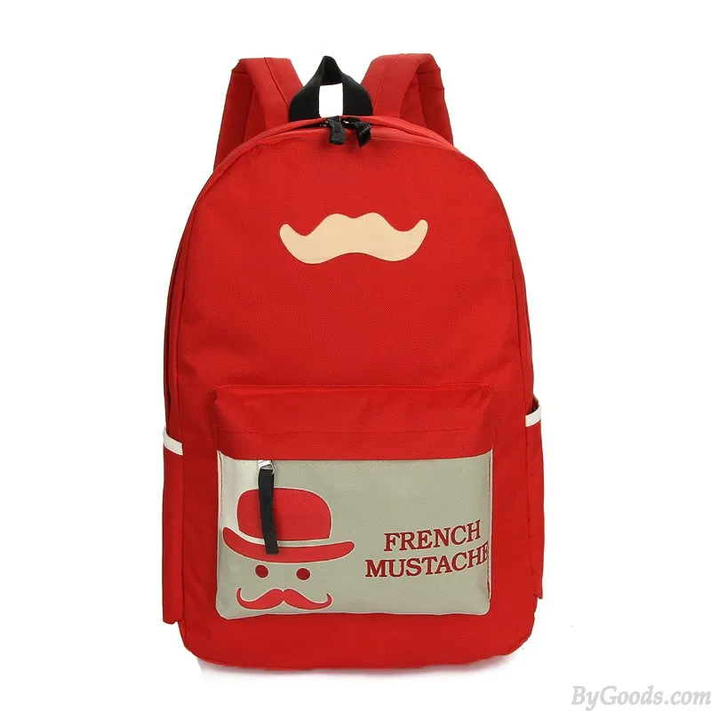 Summer Beard Pattern Travelling Bags School Backpacks 