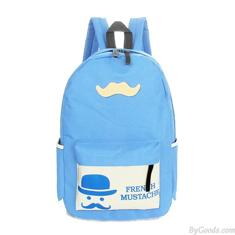 Summer Beard Pattern Travelling Bags School Backpacks 