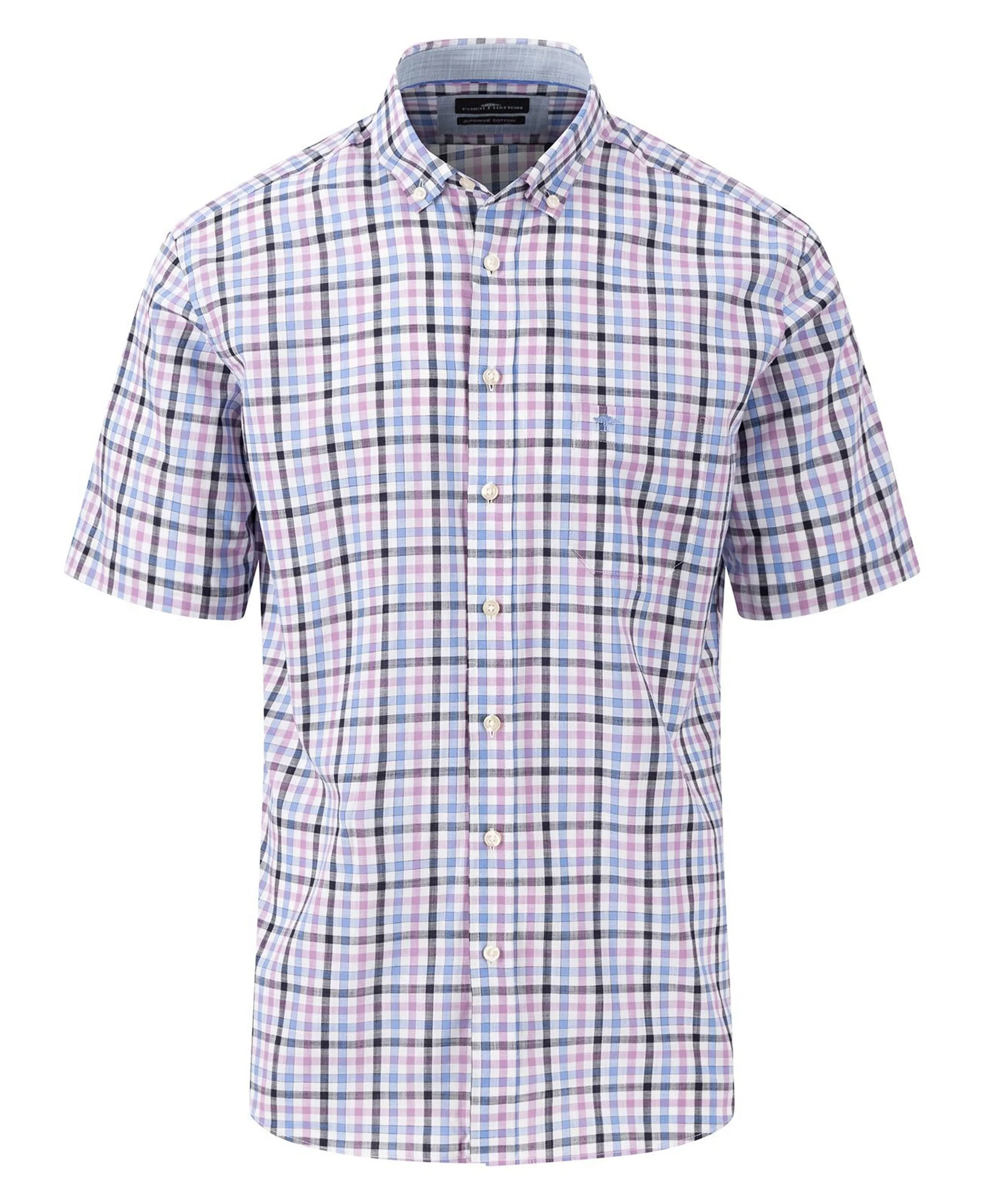 Summer Slub Check Shirt                             Dusty Lavender