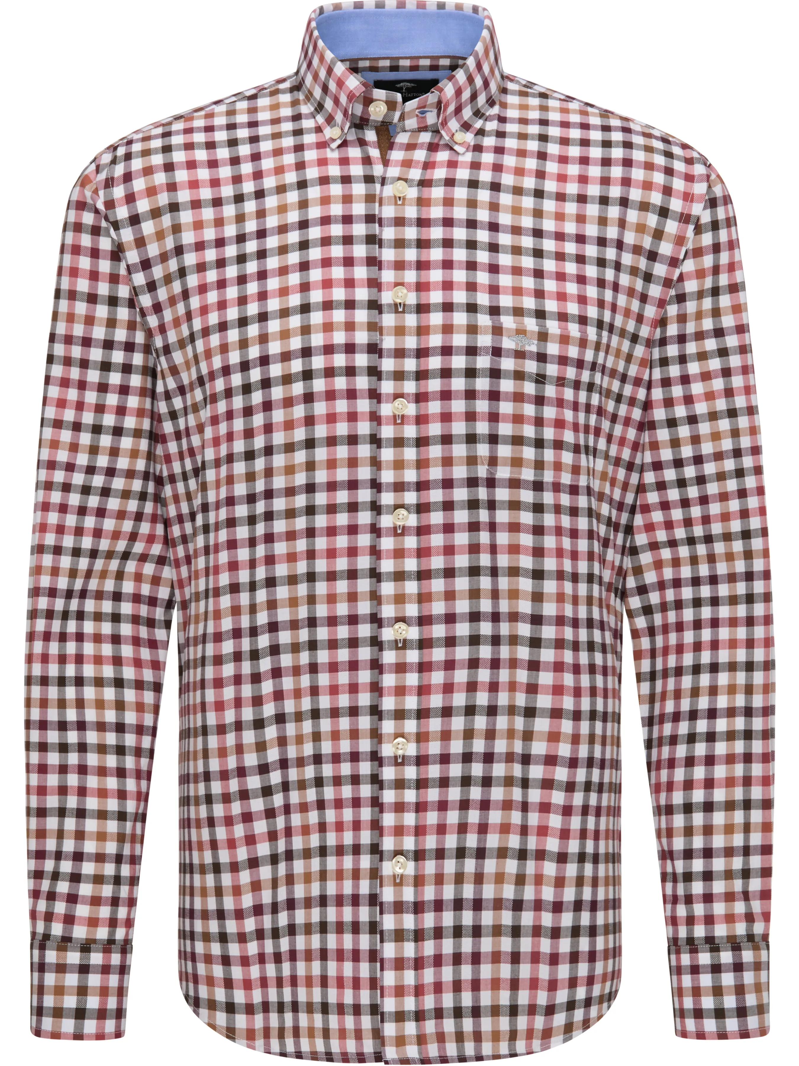 Supersoft Combi Check Shirt                             Terracotta Biscotti