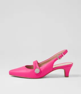 SUPERSOFT Lisshle2 Candy Pink Leather Heels