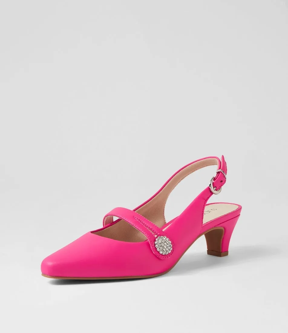 SUPERSOFT Lisshle2 Candy Pink Leather Heels