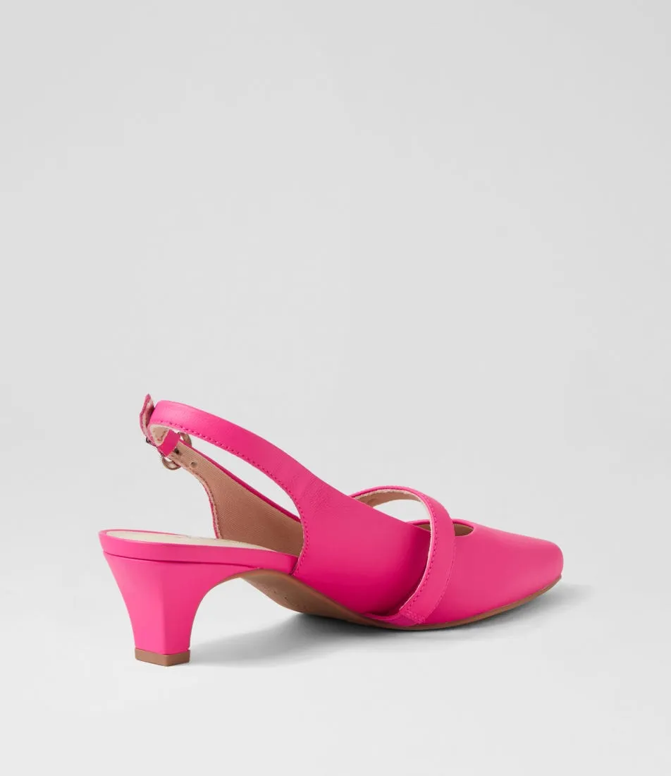 SUPERSOFT Lisshle2 Candy Pink Leather Heels