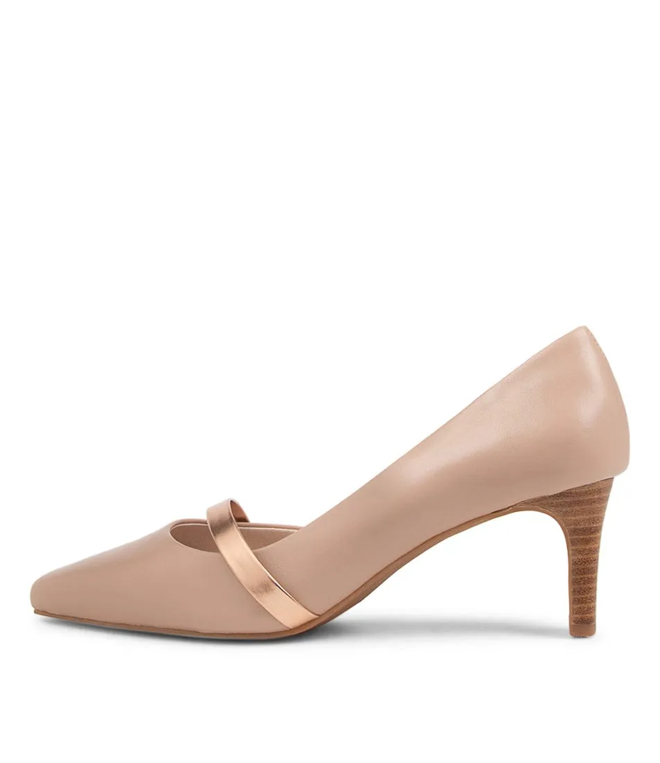 SUPERSOFT Narda2 Nude Rose Gold Leather Heels