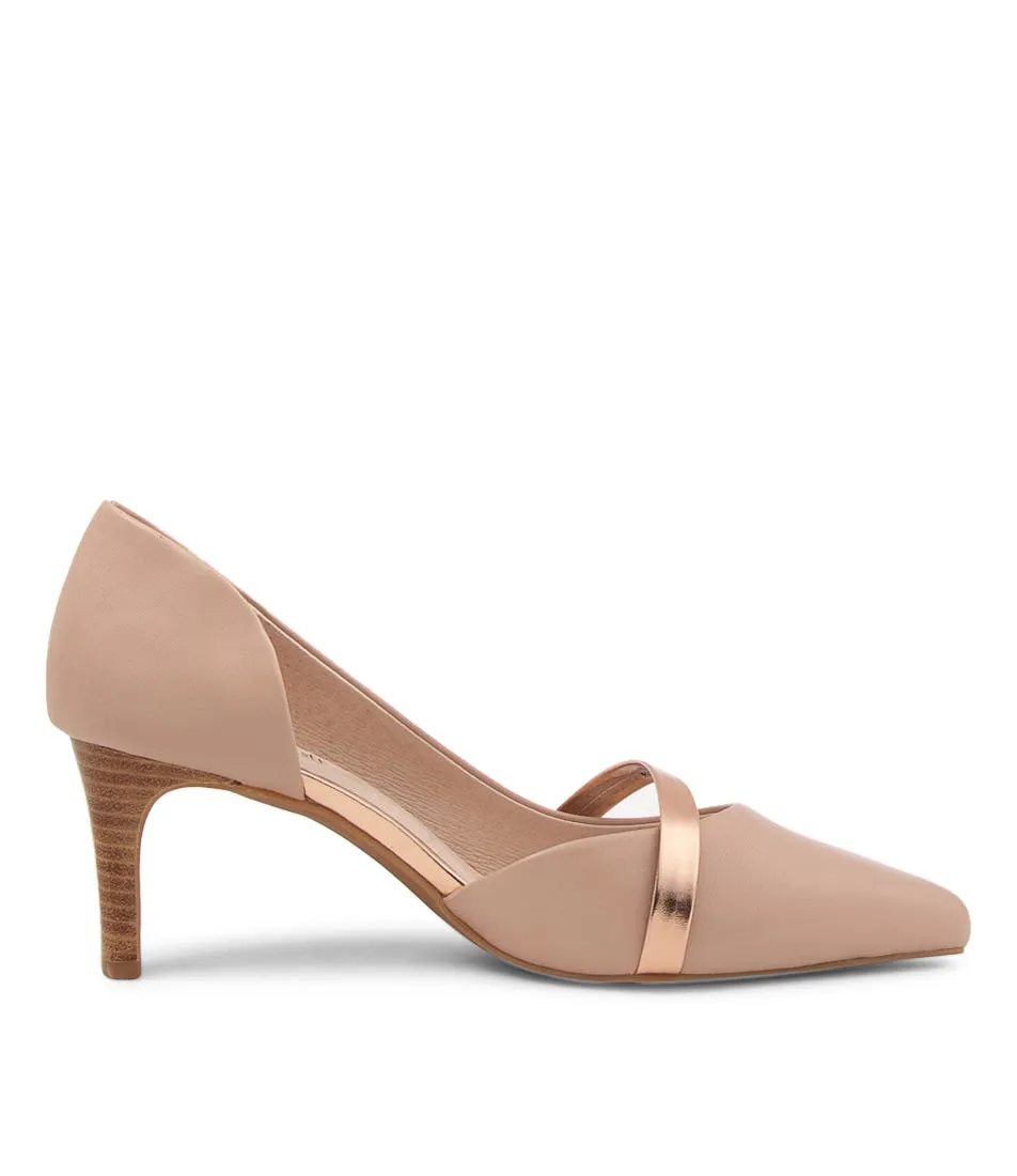 SUPERSOFT Narda2 Nude Rose Gold Leather Heels