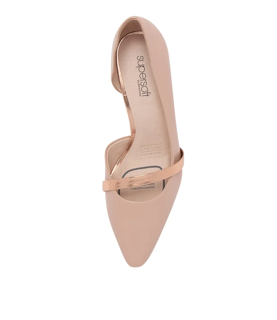 SUPERSOFT Narda2 Nude Rose Gold Leather Heels