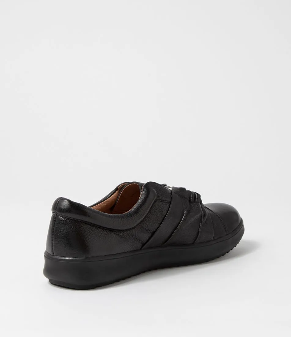 SUPERSOFT Zicci Black Leather Sneakers