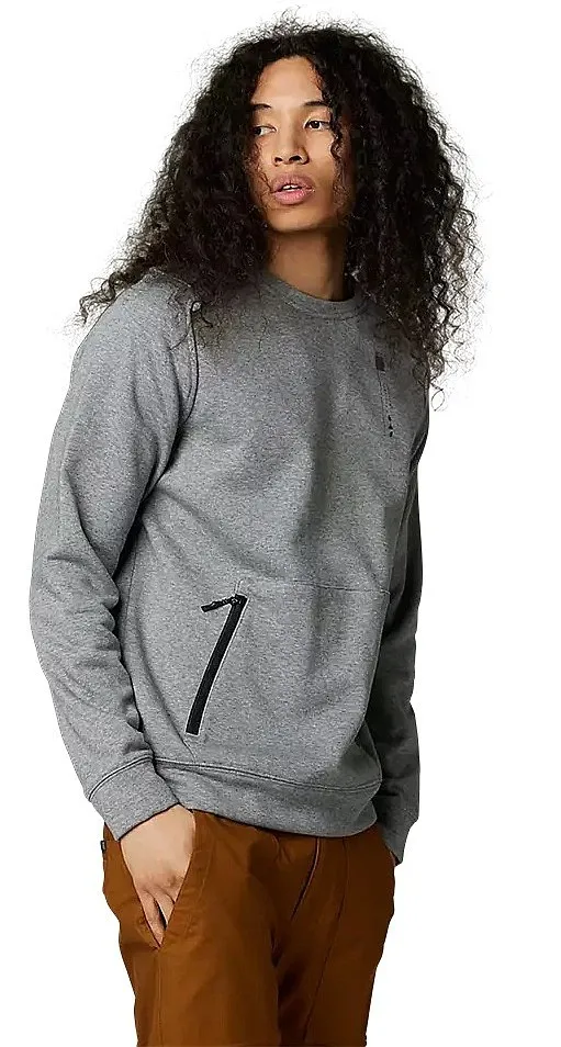 sweatshirt Fox Base Over DWR Crew - Heather Graphite - men´s