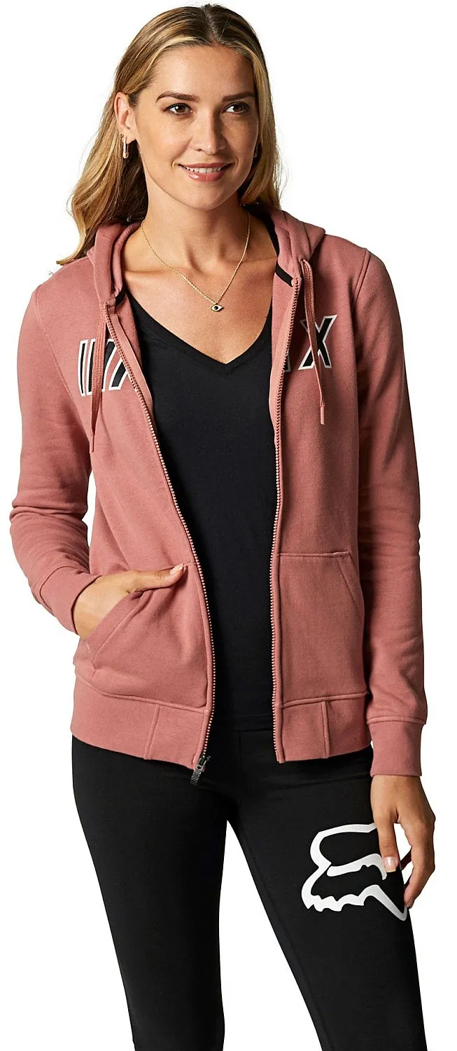 sweatshirt Fox Break Check Zip - Dusty Rose - women´s