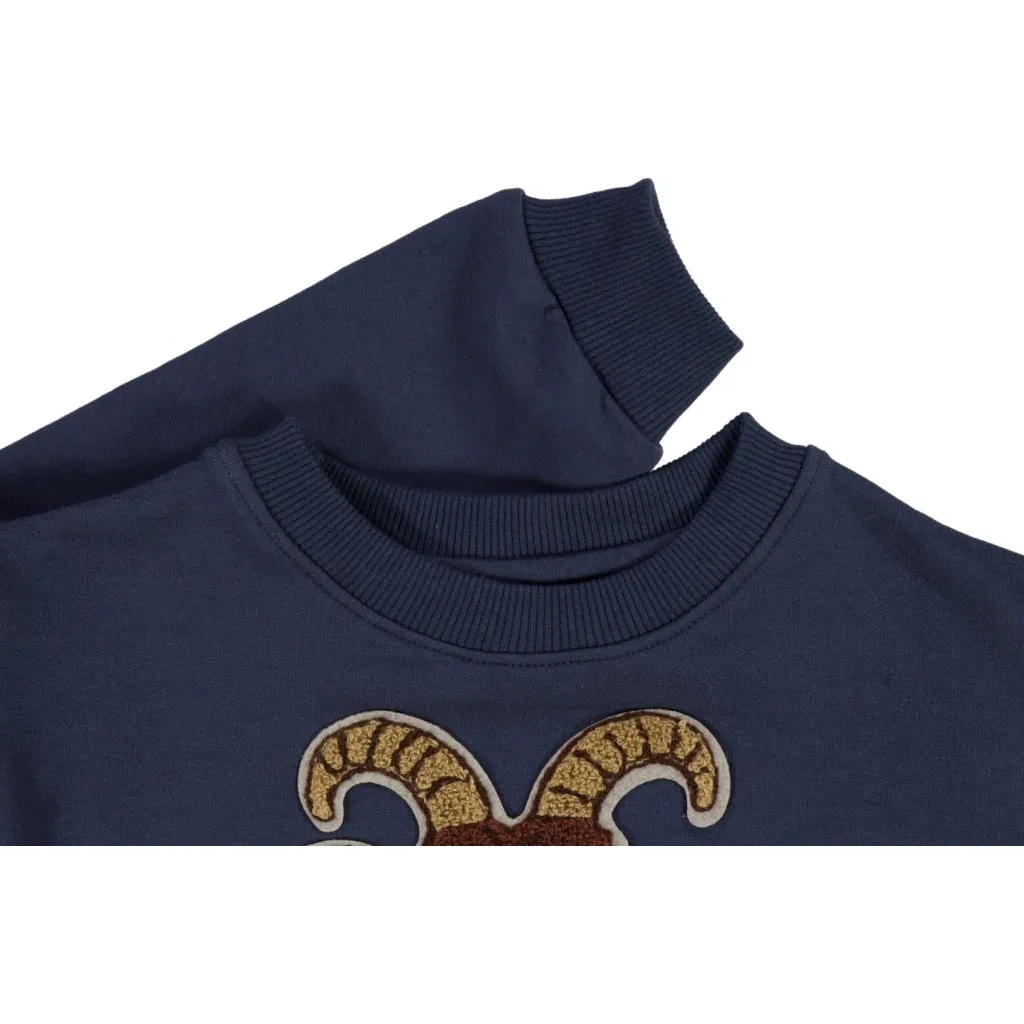 Sweatshirt Goat Terry Badge - sea storm