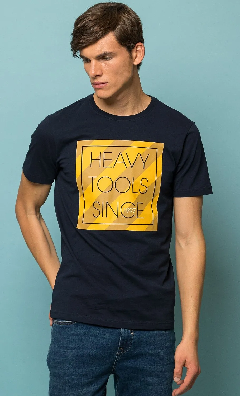 T-Shirt Heavy Tools Manolo - Navy - men´s