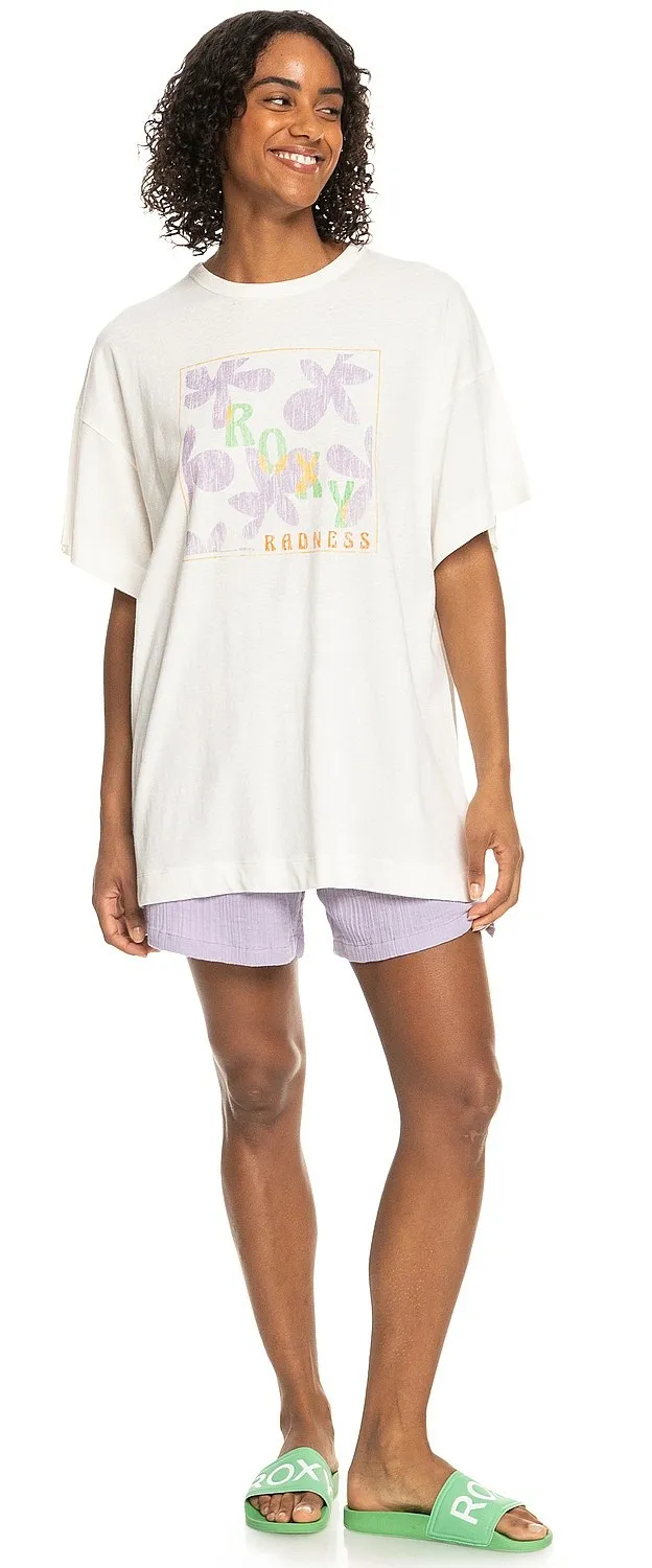 T-Shirt Roxy Sweet Flowers - WBK0/Snow White - women´s