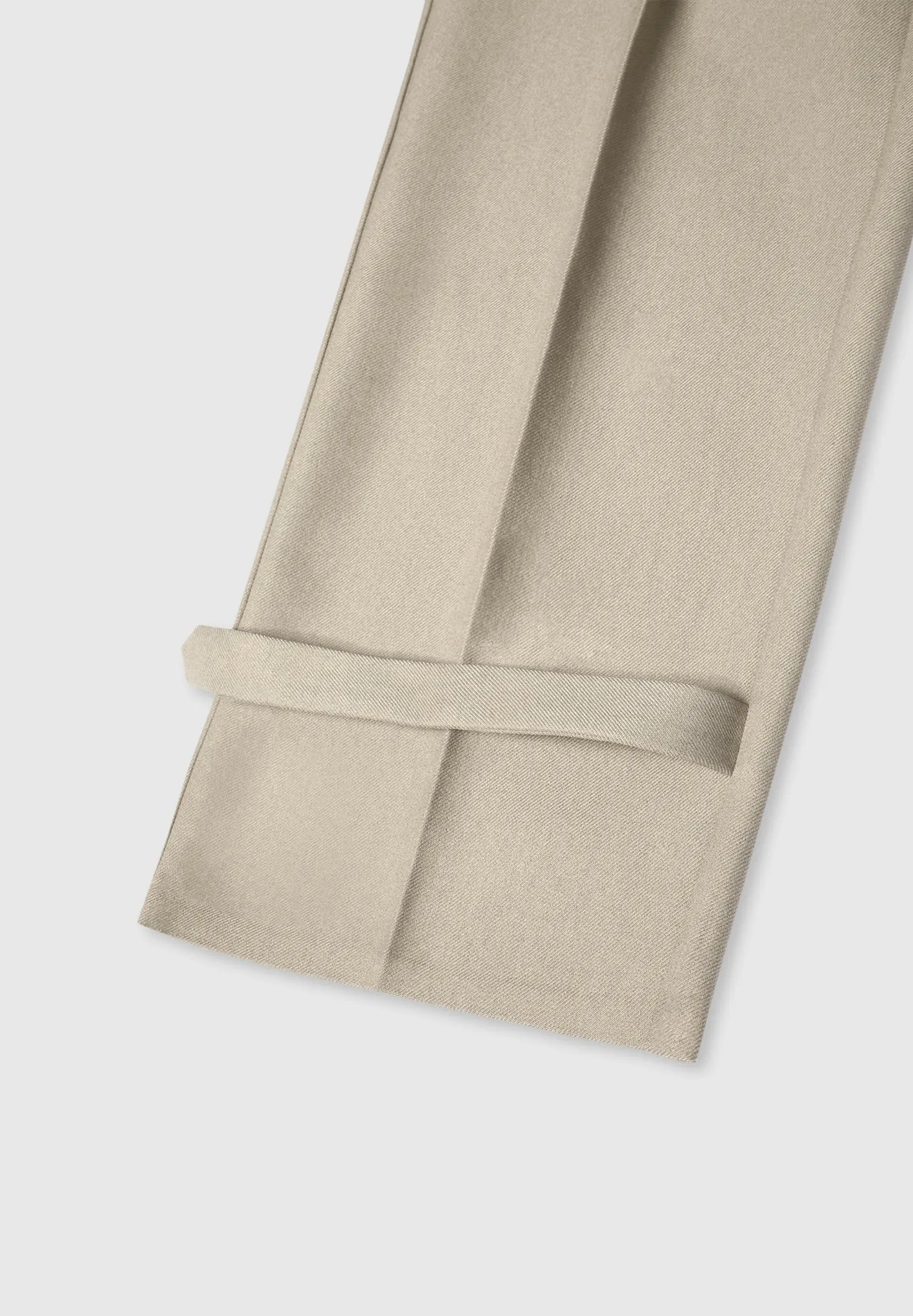 Tailored Pleated Cargo Trousers - Beige