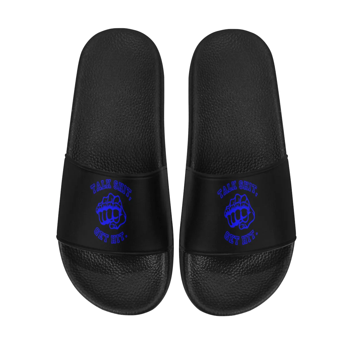 Men's Slide Sandals with Bold Messaging