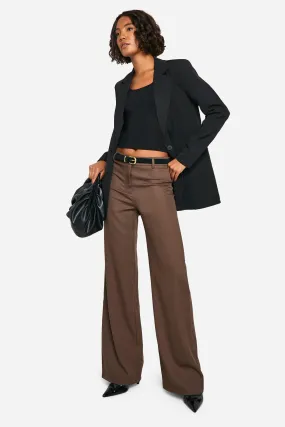 Tall High Waisted Wide Leg Trousers