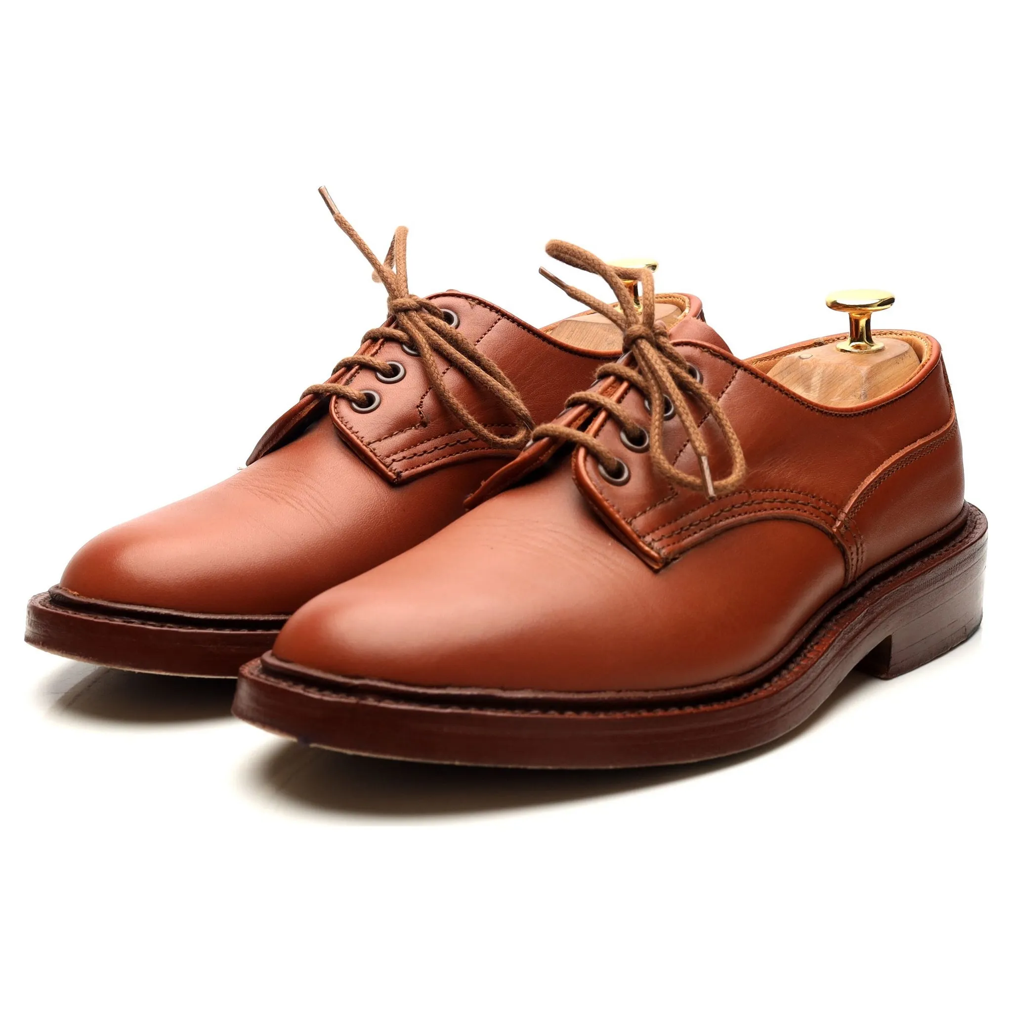 Tan Brown Leather Derby UK 6