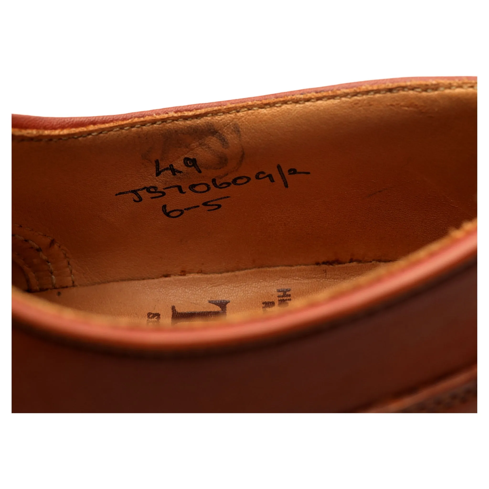 Tan Brown Leather Derby UK 6