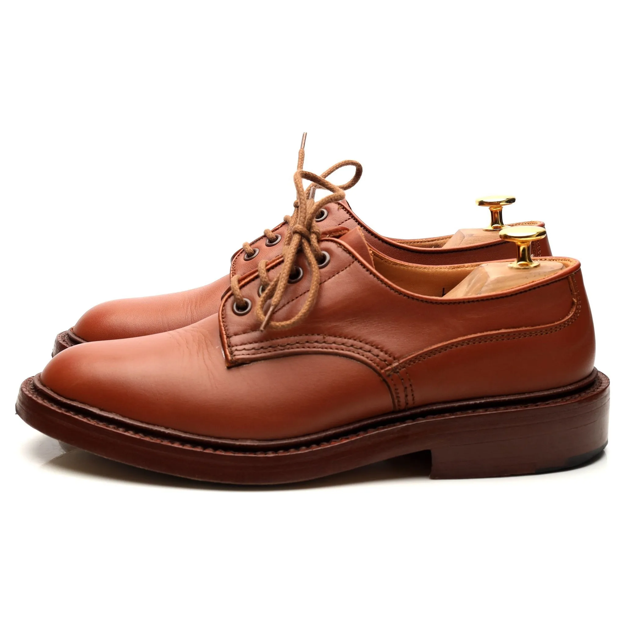 Tan Brown Leather Derby UK 6