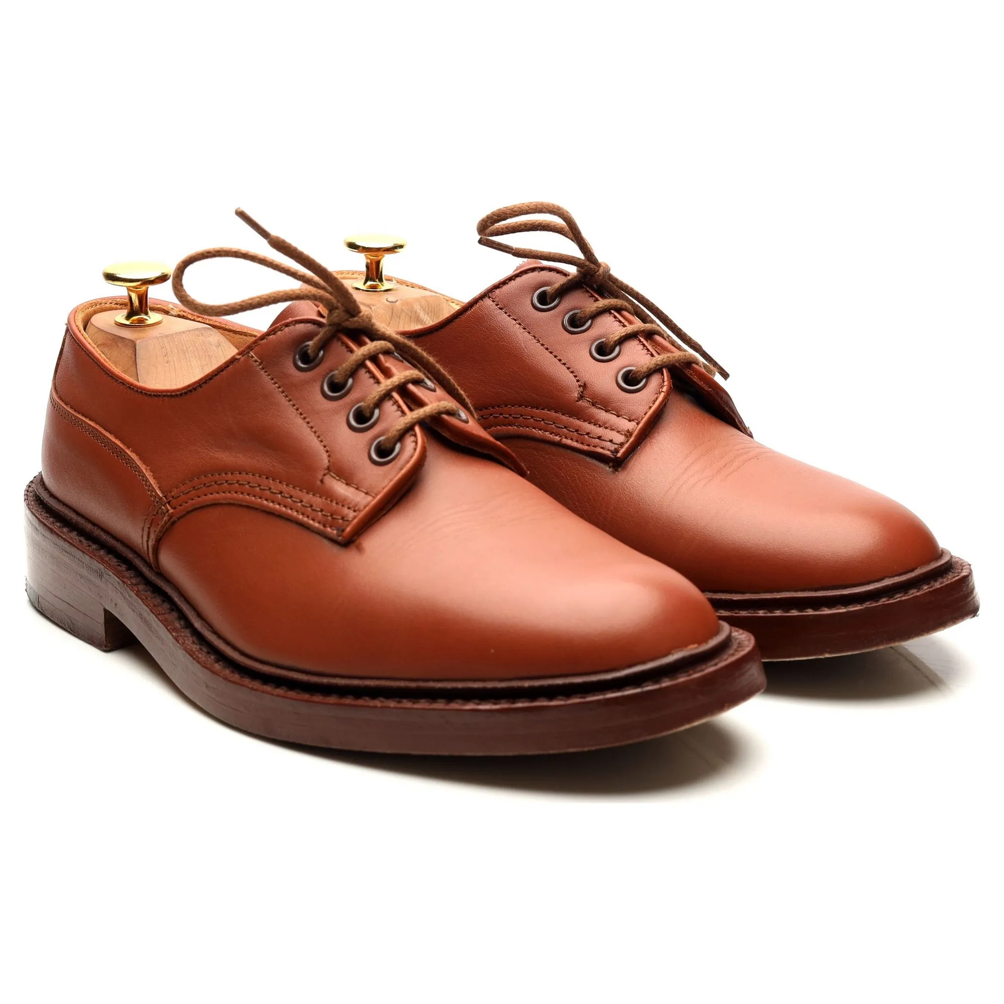 Tan Brown Leather Derby UK 6