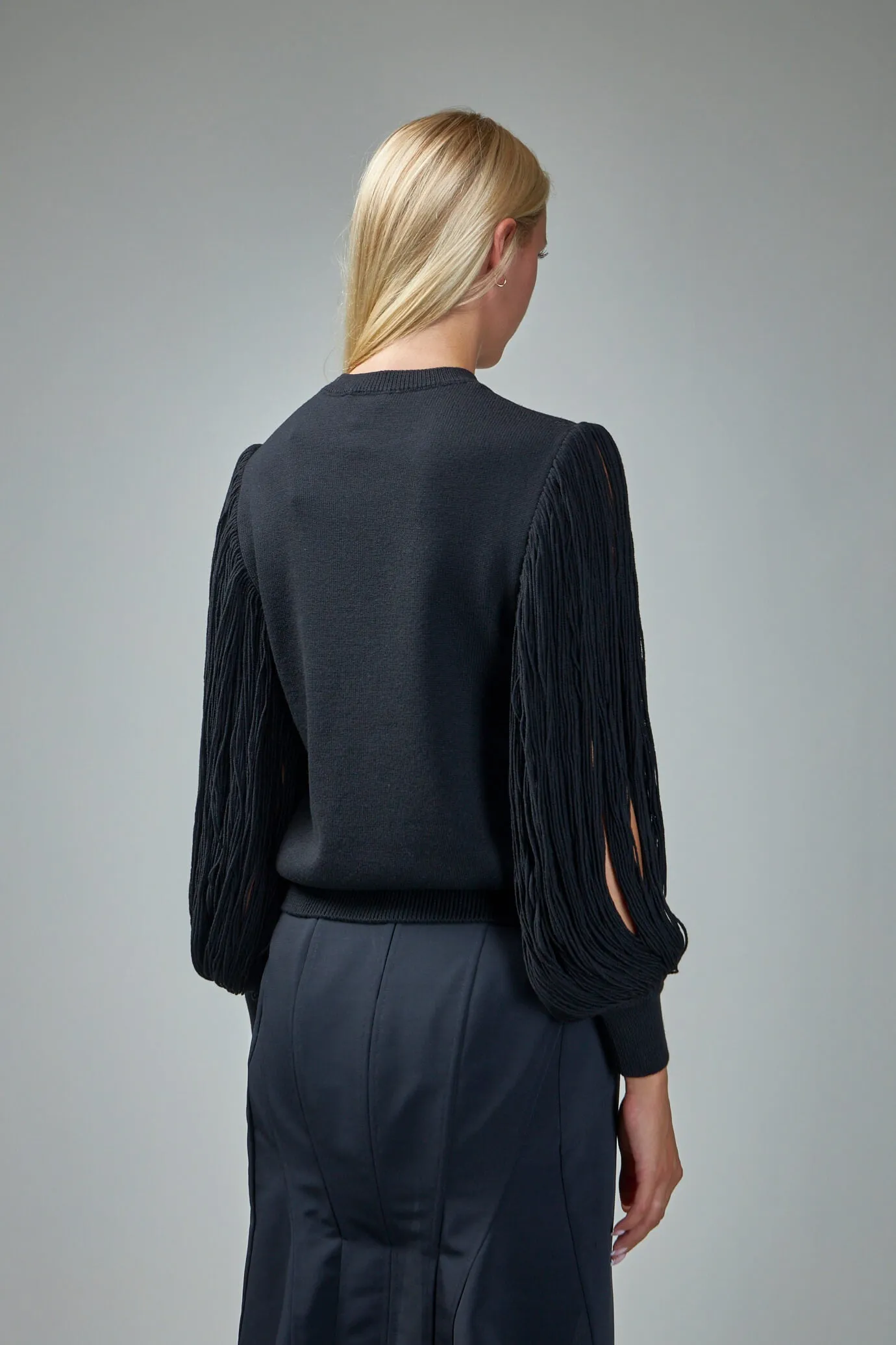 Tassel Crewneck Fringes Knit