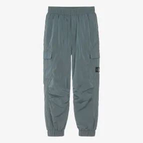 Teen Boys Blue Shell Cargo Joggers